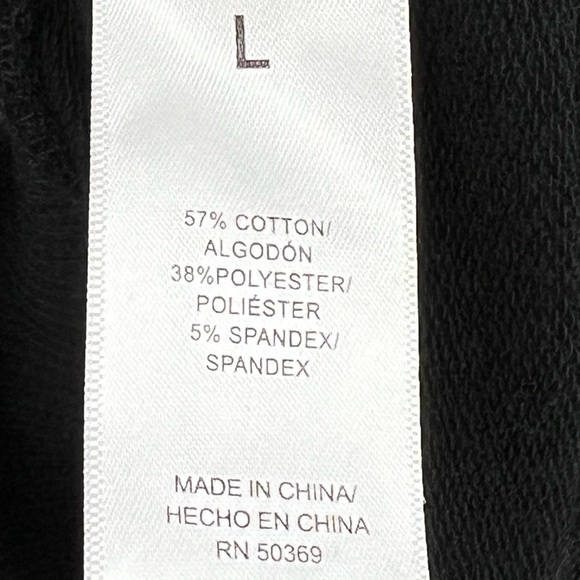 Juicy Couture Sport Black Crewneck Pullover Long Sleeve Thumb-Hole Sweatshirt L - Picture 6 of 12